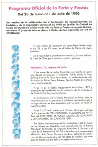 Año 1990. Cartel Anunciador de la Feria de Alcalá.