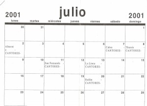 Año 2001. Gira con los Cantores de Híspalis.