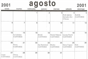 Año 2001. Gira con los Cantores de Híspalis.